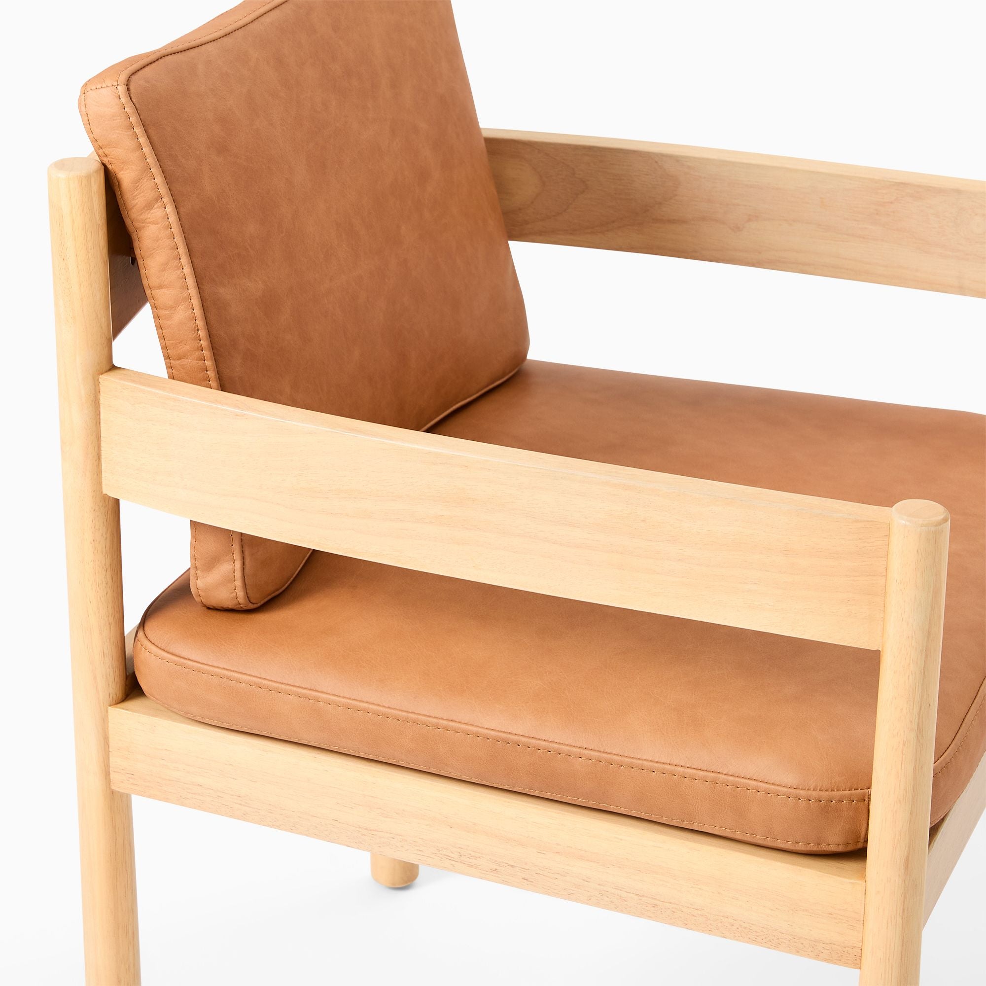 Beck dining chain with armrest in natural