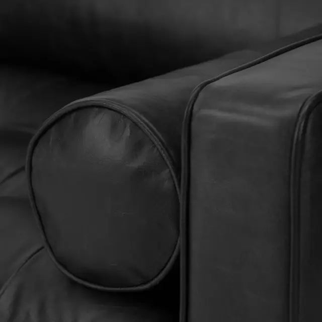 Boston sofa in black leather