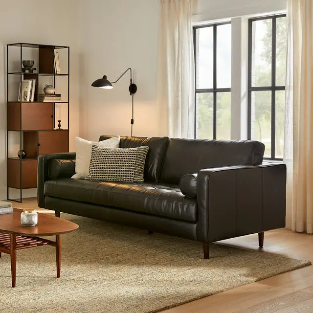 Boston sofa in black leather