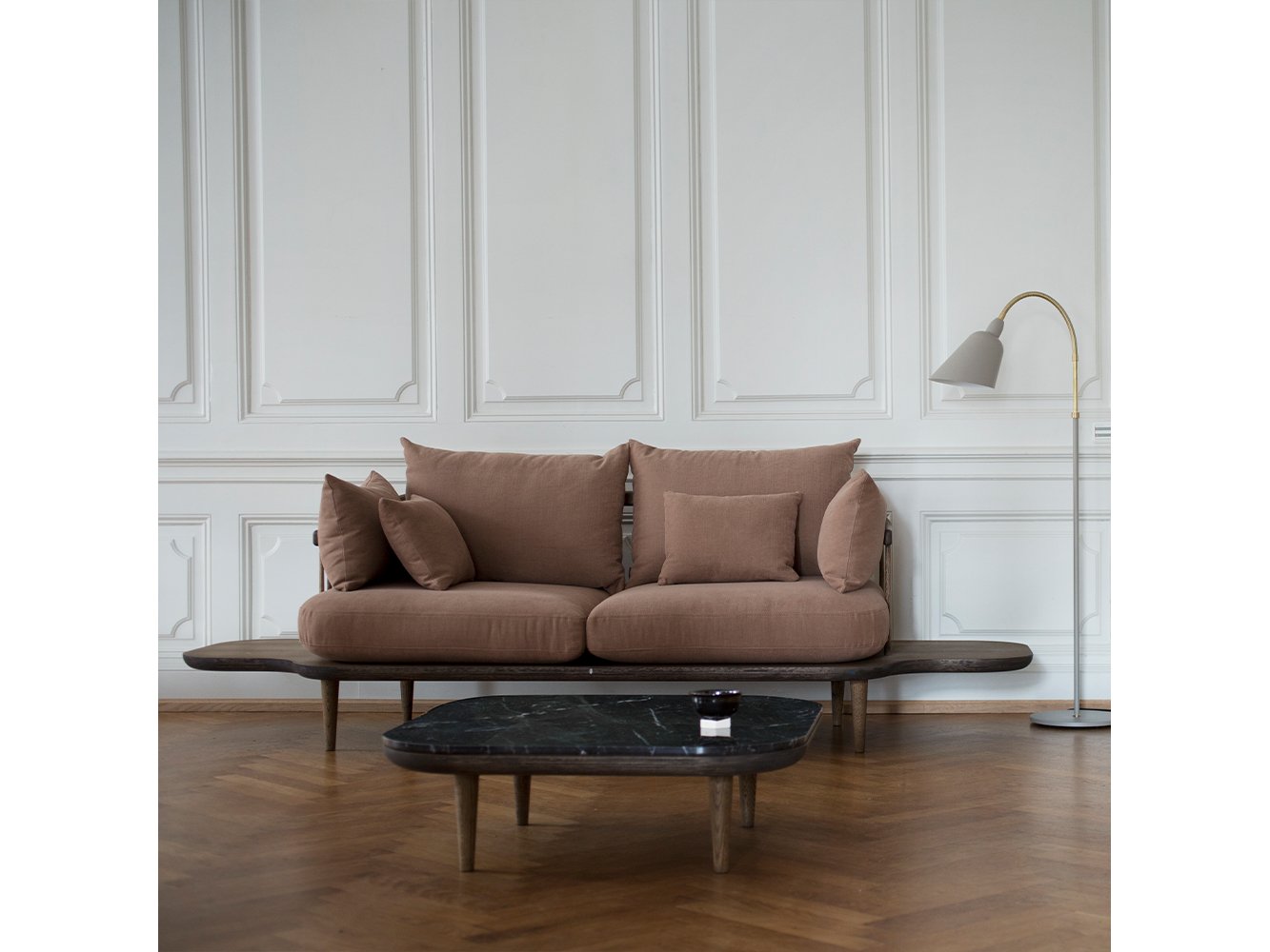 Bryne Winged Loveseat Sofa