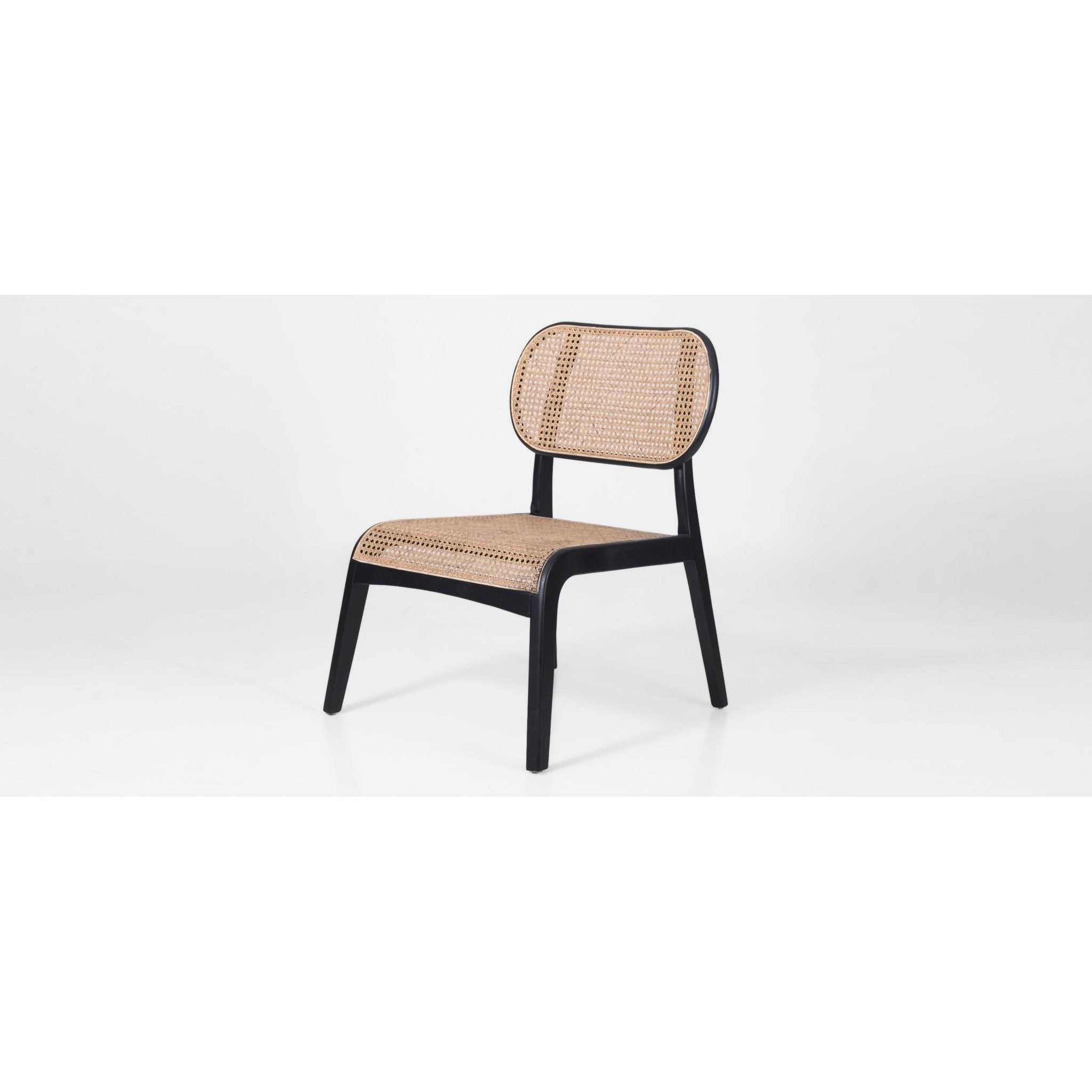 Ledok Rattan Lounger in Black