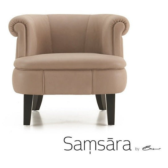 Pisa Designer Italian Leather Lounge Chair