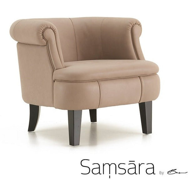 Pisa Designer Italian Leather Lounge Chair