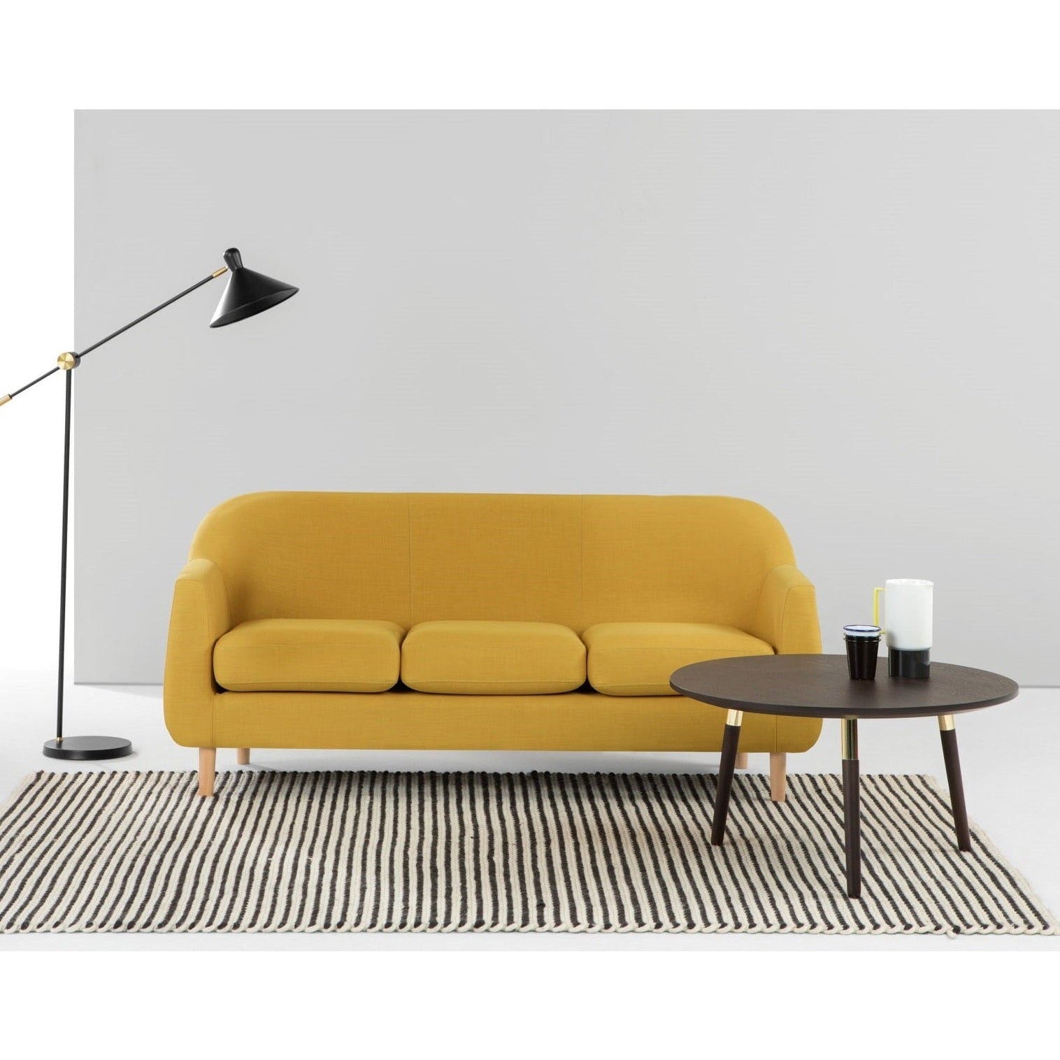 Rene Three Seater in light legs
