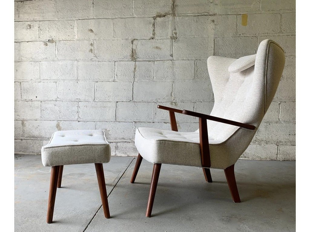 Skive Wingback Lounge Chair & Ottoman