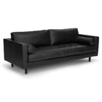 Boston sofa in black leather