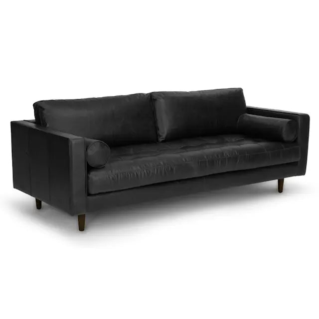 Boston sofa in black leather