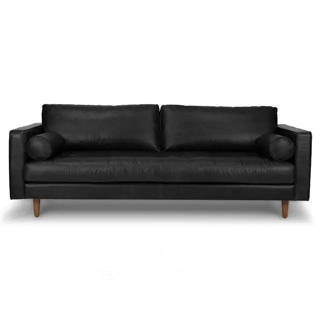 Boston sofa in black leather