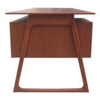 Charles Executive Floating Desk in Teak