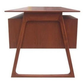 Charles Executive Floating Desk in Teak