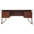 Charles Executive Floating Desk in Teak