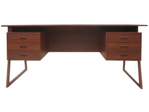 Charles Executive Floating Desk in Teak