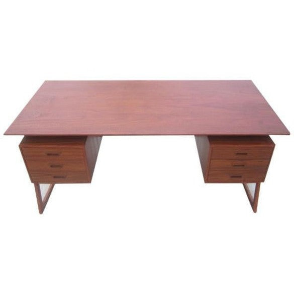 Charles Executive Floating Desk in Teak