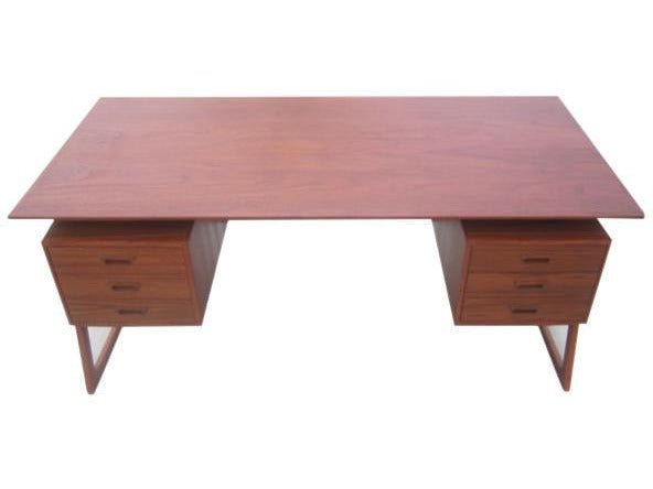 Charles Executive Floating Desk in Teak