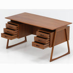 Charles Executive Floating Desk in Teak
