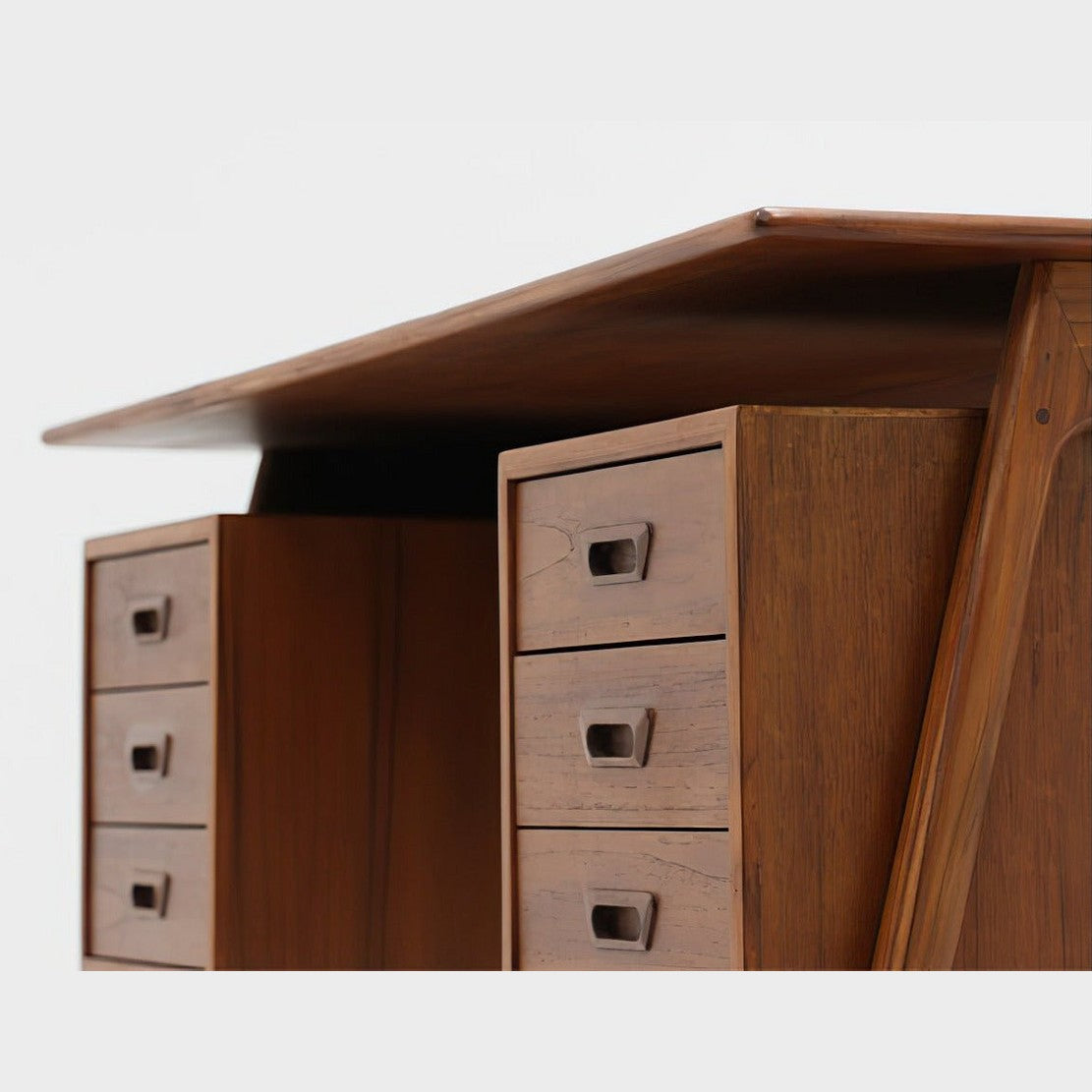 Charles Executive Floating Desk in Teak