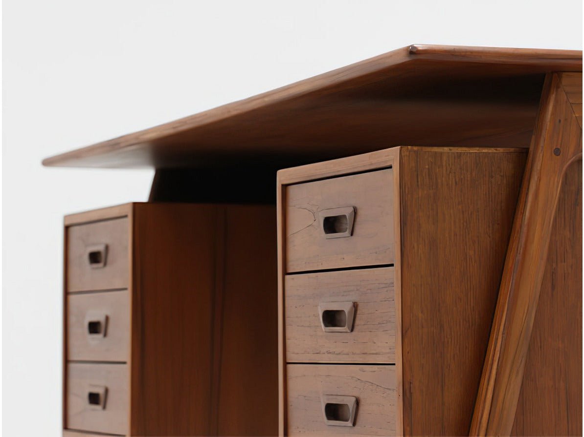 Charles Executive Floating Desk in Teak