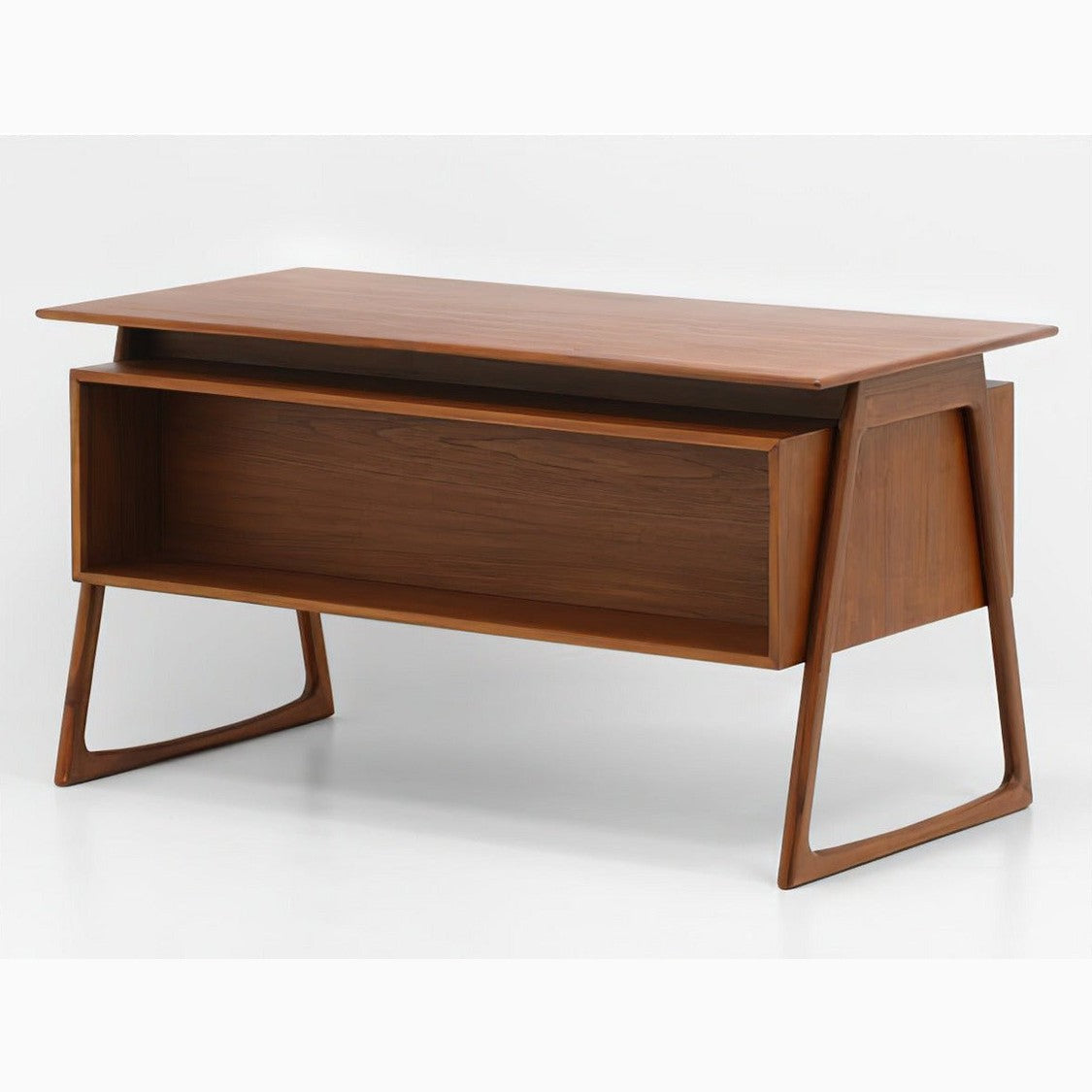 Charles Executive Floating Desk in Teak