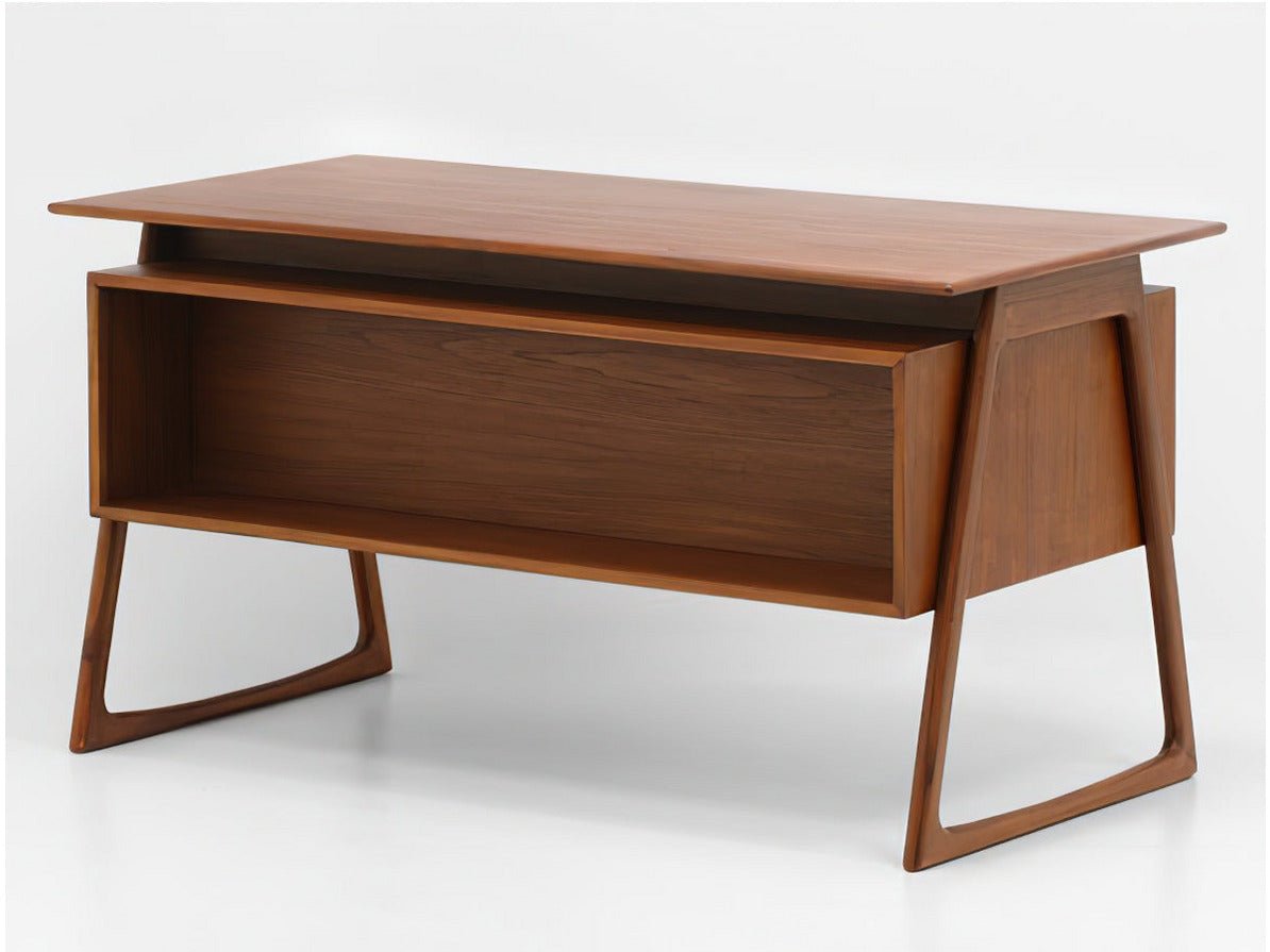 Charles Executive Floating Desk in Teak