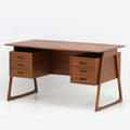 Charles Executive Floating Desk in Teak