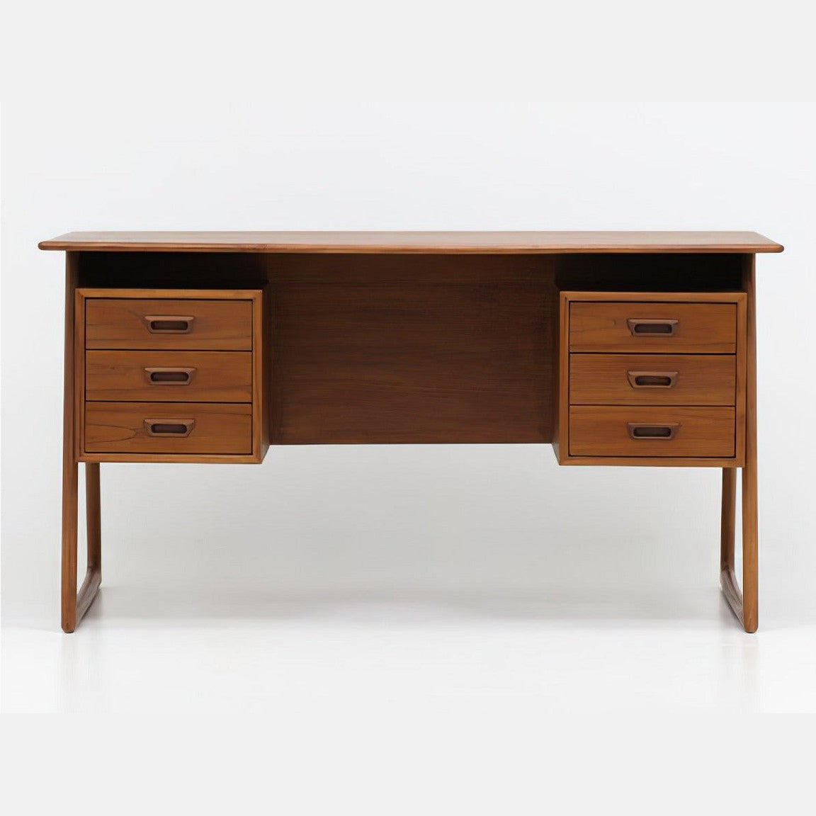 Charles Executive Floating Desk in Teak