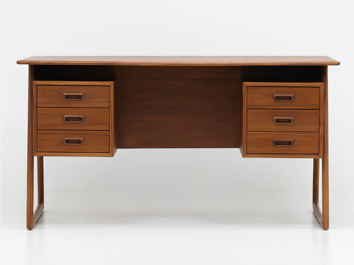 Charles Executive Floating Desk in Teak