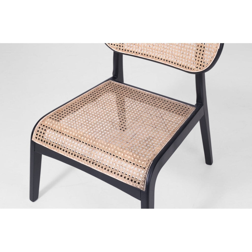 Ledok Rattan Lounger in Black