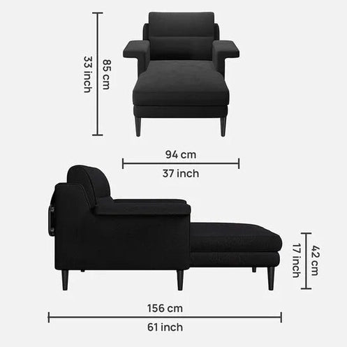 Luna lounge chair with tray