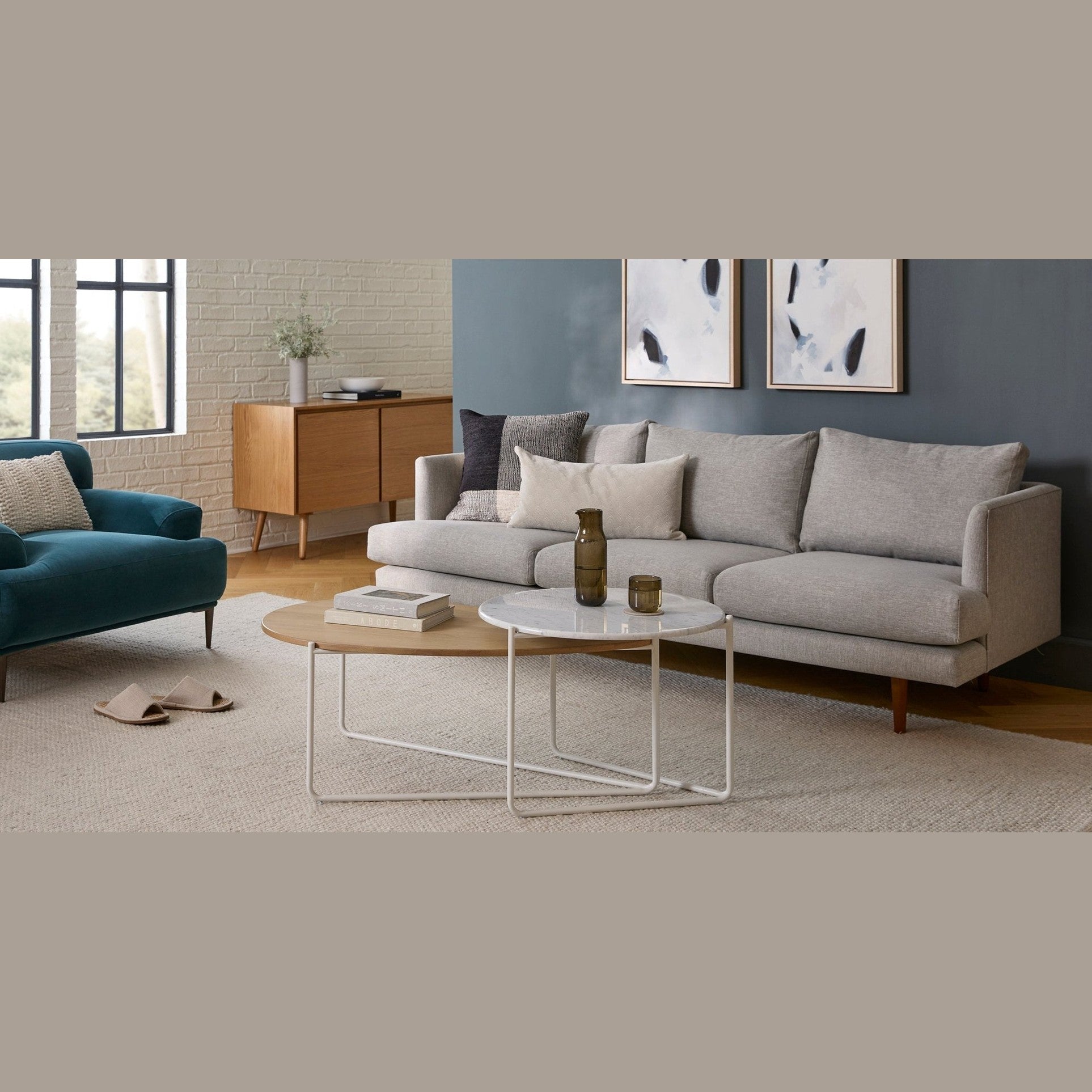 Manoa 3 seater sofa in dark legs