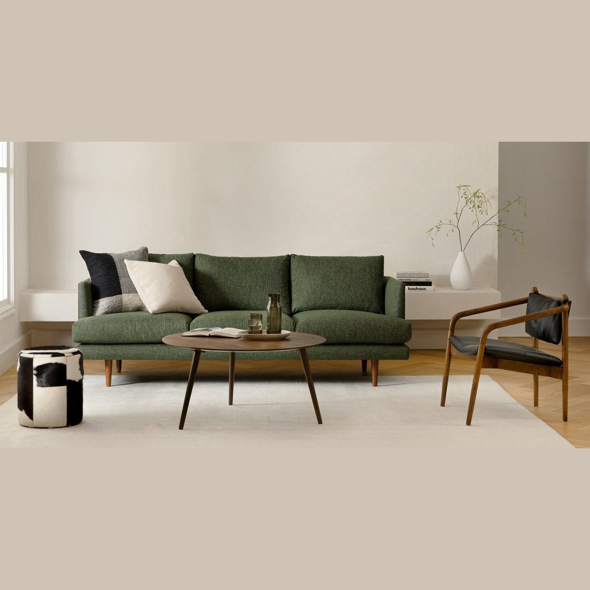 Manoa 3 seater sofa in natural legs