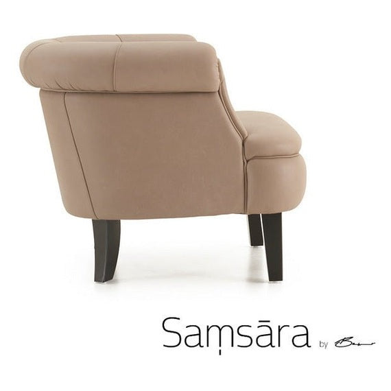 Pisa Designer Italian Leather Lounge Chair