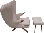Stockholm Wingback Lounge Chair & Ottoman