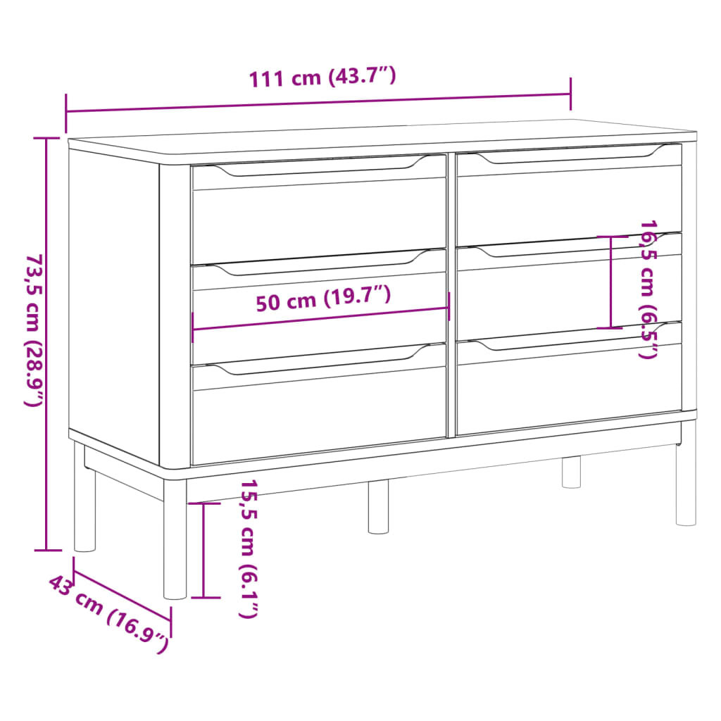 Ubric noir drawers